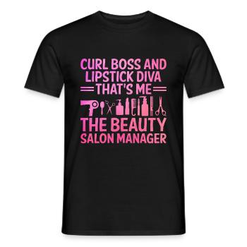SPA Manager Job Wellness Funny SPA Management Sayi - Men's T-Shirt - black - Front - AI Model Male 178 light (178cm)