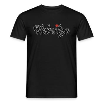 Lakritze naschen mit Herz - Spruch - Männer T-Shirt - Schwarz - Vorne - AI Model Male 178 light (178cm)