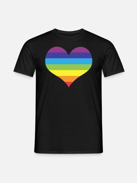 LGBT Herz - Männer T-Shirt - Schwarz