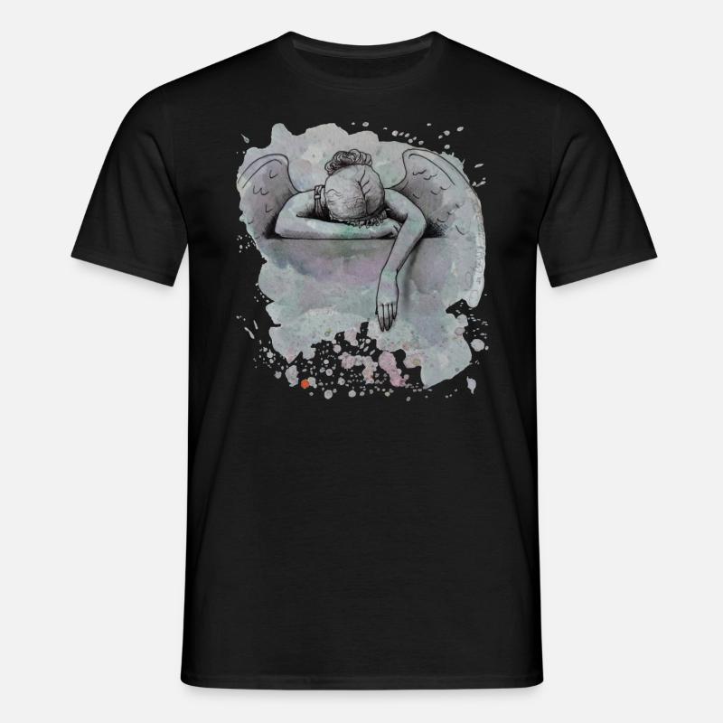 Sørgende engel/sorg - T-shirt til herrer - sort