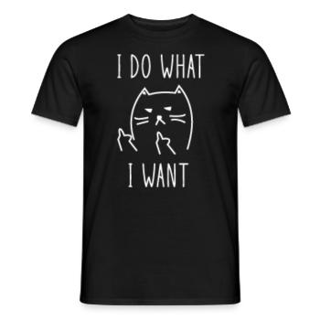 I do what I want cats pet lover - Men's T-Shirt - black - Front - AI Model Male 178 light (178cm)
