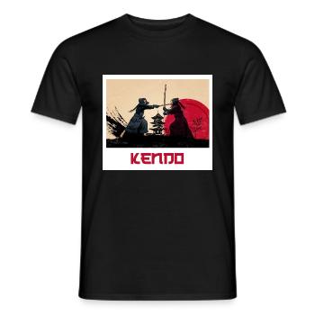 Kendo Swordplay - Men's T-Shirt - black - Front - AI Model Male 178 light (178cm)