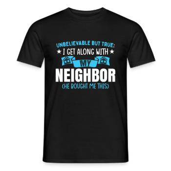 Nachbar Shirt Lustig - Männer T-Shirt - Schwarz - Vorne - AI Model Male 178 light (178cm)