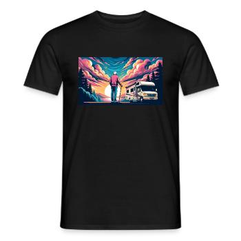 Ne sous-estimez jamais un vieil homme avec un - T-shirt homme - noir - Devant - AI Model Male 178 light (178cm)