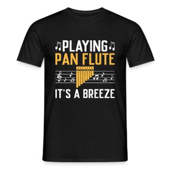 Pan Flute Player Pan Flutist Marching Band Music I - Men's T-Shirt - black - Front - AI Model Male 178 light (178cm)