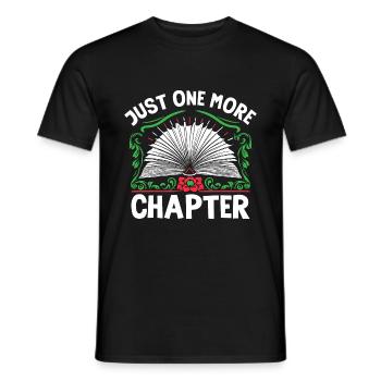 Just One More Chapter Book Reading Bookworm - Men's T-Shirt - black - Front - AI Model Male 178 light (178cm)