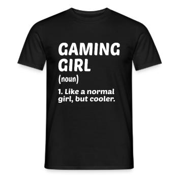 Gaming Girl Noun Definition Video Game Player Gami - Männer T-Shirt - Schwarz - Vorne - AI Model Male 178 light (178cm)