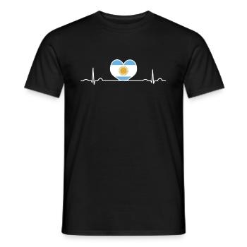 Argentinien - Männer T-Shirt - Schwarz - Vorne - AI Model Male 178 light (178cm)