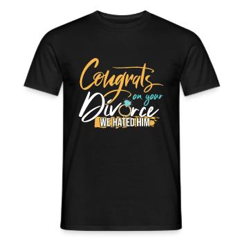Congrats On Your Divorce - Men's T-Shirt - black - Front - AI Model Male 178 light (178cm)