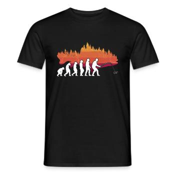 Fishing Evolution Dad Fisherman for Father's Day - Männer T-Shirt - Schwarz - Vorne - AI Model Male 178 light (178cm)