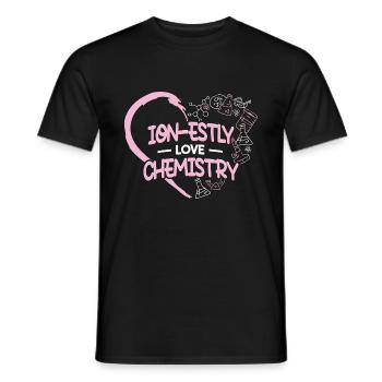 Mignon amoureux de la chimie - T-shirt homme - noir - Devant - AI Model Male 178 light (178cm)