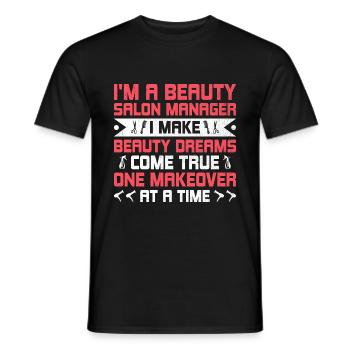 SPA Manager Job Wellness Funny SPA Management Sayi - Men's T-Shirt - black - Front - AI Model Male 178 light (178cm)