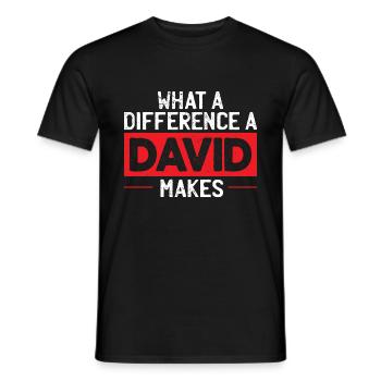 What A Difference A David Makes - Men's T-Shirt - black - Front - AI Model Male 178 light (178cm)