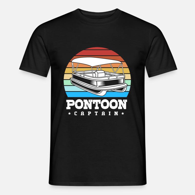 Pontonboot Boot Boote - Männer T-Shirt - Schwarz
