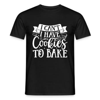 Ich kann keine Kekse zum Backen haben Bäcker Backgebäck - Männer T-Shirt - Schwarz - Vorne - AI Model Male 178 light (178cm)