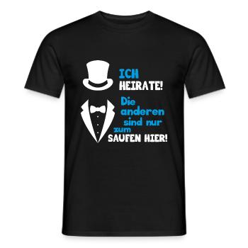 Bräutigam Polterabend Hochzeit JGA - Männer T-Shirt - Schwarz - Vorne - AI Model Male 178 light (178cm)