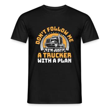 Trucker Fahren Papa Trucker Vater LKW-Fahrer - Männer T-Shirt - Schwarz - Vorne - AI Model Male 178 light (178cm)