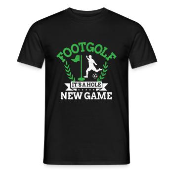 Footgolf Player Foot Golf Playing Footgolfers Foot - Men's T-Shirt - black - Front - AI Model Male 178 light (178cm)