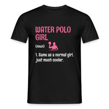 Fille de water-polo comme une fille normale Juste beaucoup de co - T-shirt homme - noir - Devant - AI Model Male 178 light (178cm)