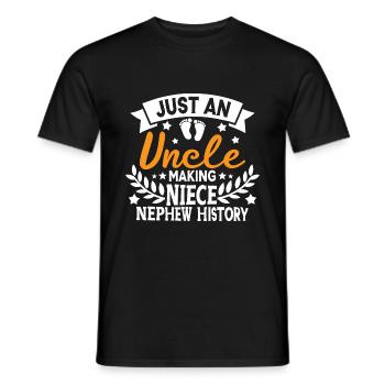 Just An Onkel Making Niete Neffe Geschichte Familie U - Männer T-Shirt - Schwarz - Vorne - AI Model Male 178 light (178cm)