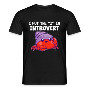 I Is For Introvert Sayings For Introverts - Men's T-Shirt - black - Front - AI Model Male 178 light (178cm)