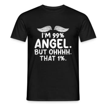 Ich bin 99 Engel Aber oh das 1 Sarkasmus Sarkastisch - Männer T-Shirt - Schwarz - Vorne - AI Model Male 178 light (178cm)
