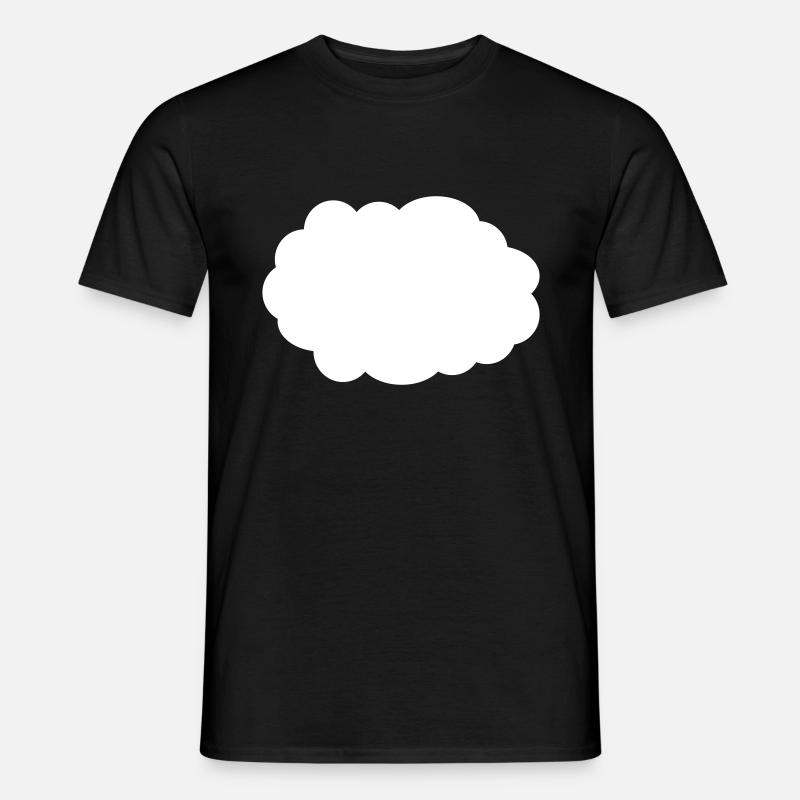 Wolke - Denkblase - Männer T-Shirt - Schwarz