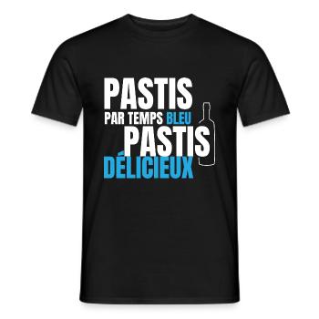 Pastis cadeau alcool - T-shirt homme - noir - Devant - AI Model Male 178 light (178cm)