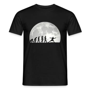Fencing Evolution Vintage Fencer - Men's T-Shirt - black - Front - AI Model Male 178 light (178cm)