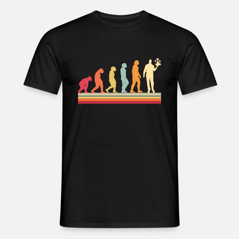 Mushroom Hunting Evolution Mycologist - Men’s T-shirt - black