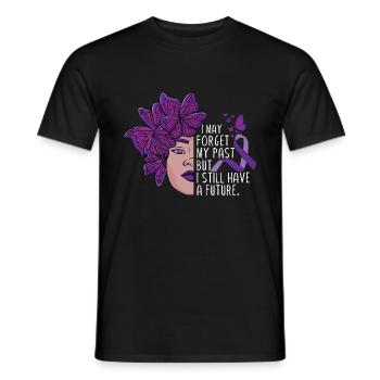 J’oublierai peut-être mon passé | Sensibilisation à la maladie d’Alzheimer - T-shirt homme - noir - Devant - AI Model Male 178 light (178cm)
