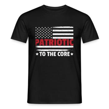 American Flag Patriotism - Men's T-Shirt - black - Front - AI Model Male 178 light (178cm)
