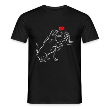 Labrador Retriever Labradore Black Lab Papa Mama Ret - Männer T-Shirt - Schwarz - Vorne - AI Model Male 178 light (178cm)
