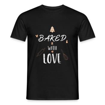 CHRISTMAS BAKING BEAUTIFUL CHRISTMAS CHRISTMAS - Men's T-Shirt - black - Front - AI Model Male 178 light (178cm)