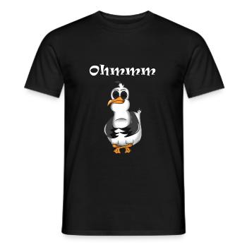 CADEAUX YOGA MÉDITATION OHMMM SEAGULL - T-shirt homme - noir - Devant - AI Model Male 178 light (178cm)