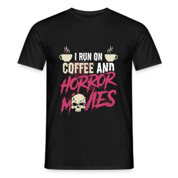 Lustiges Halloween Kaffee Designs - Männer T-Shirt - Schwarz - Vorne - AI Model Male 178 light (178cm)