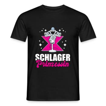 SCHLAGER PRINZESSIN FÜR SCHLAGER PARTY - Männer T-Shirt - Schwarz - Vorne - AI Model Male 178 light (178cm)