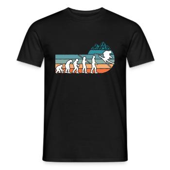 Skiing Evolution Vintag Winter Sport Ski - Männer T-Shirt - Schwarz - Vorne - AI Model Male 178 light (178cm)