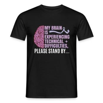 Epilepsy Quote - Men's T-Shirt - black - Front - AI Model Male 178 light (178cm)