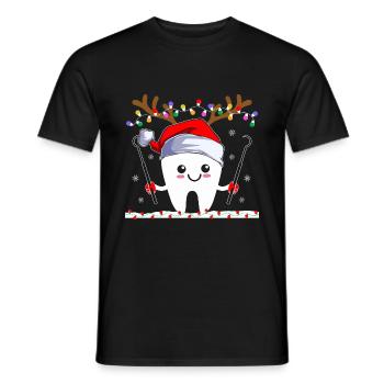 Dents Renne Noël Dentisterie Dentaire Dentistes - T-shirt homme - noir - Devant - AI Model Male 178 light (178cm)