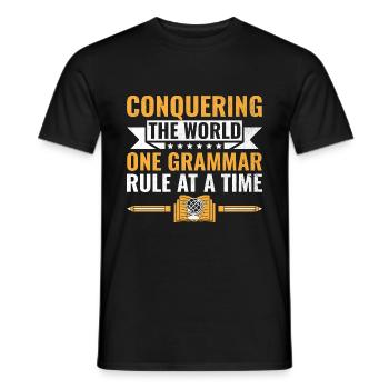 Fremdsprachenlehrer Schule Sprachlehrer - Männer T-Shirt - Schwarz - Vorne - AI Model Male 178 light (178cm)