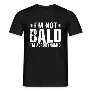 Je ne suis pas chauve | Papa | Papa | Blagues de papa | Papa - T-shirt homme - noir - Devant - AI Model Male 178 light (178cm)