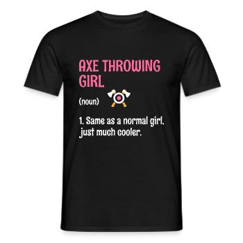 Hache lancer fille définition cible hachette - T-shirt homme - noir - Devant - AI Model Male 178 light (178cm)