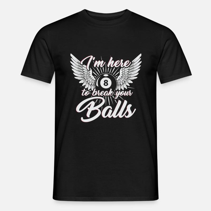 Billard Spieler Pool Geschenk - Männer T-Shirt - Schwarz