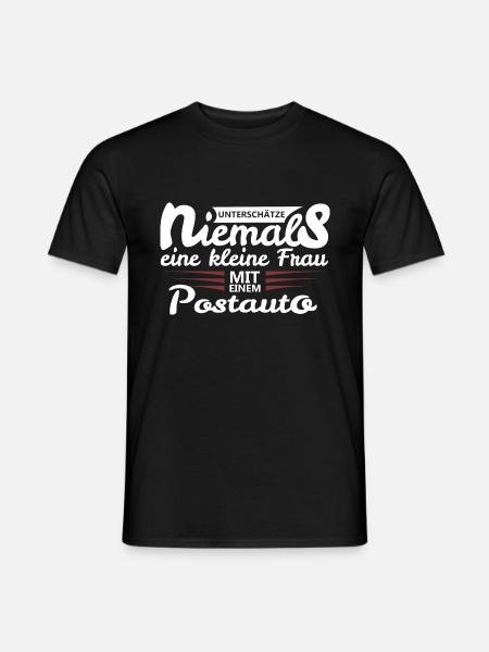 Postauto kleine Frau - Männer T-Shirt - Schwarz