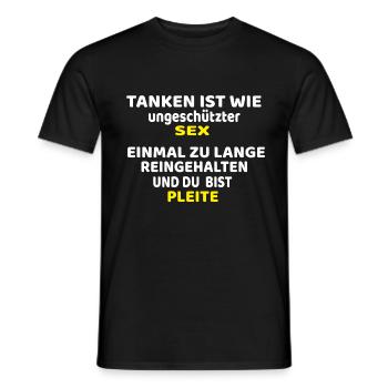 Tanken ist wie.., witziges Sprit oder Inflation - Männer T-Shirt - Schwarz - Vorne - AI Model Male 178 light (178cm)
