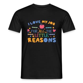 Cute Kindergarten Teacher - Men's T-Shirt - black - Front - AI Model Male 178 light (178cm)