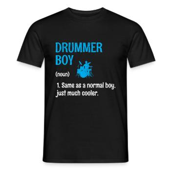 Drummer Boy Wie Ein Normaler Junge, Nur viel Cooler - Männer T-Shirt - Schwarz - Vorne - AI Model Male 178 light (178cm)