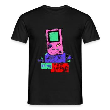 Game Boy 90s Konsole Vintage Retro Distressed - Männer T-Shirt - Schwarz - Vorne - AI Model Male 178 light (178cm)