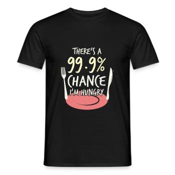 "J'ai la chemise affamée" - T-shirt homme - noir - Devant - AI Model Male 178 light (178cm)